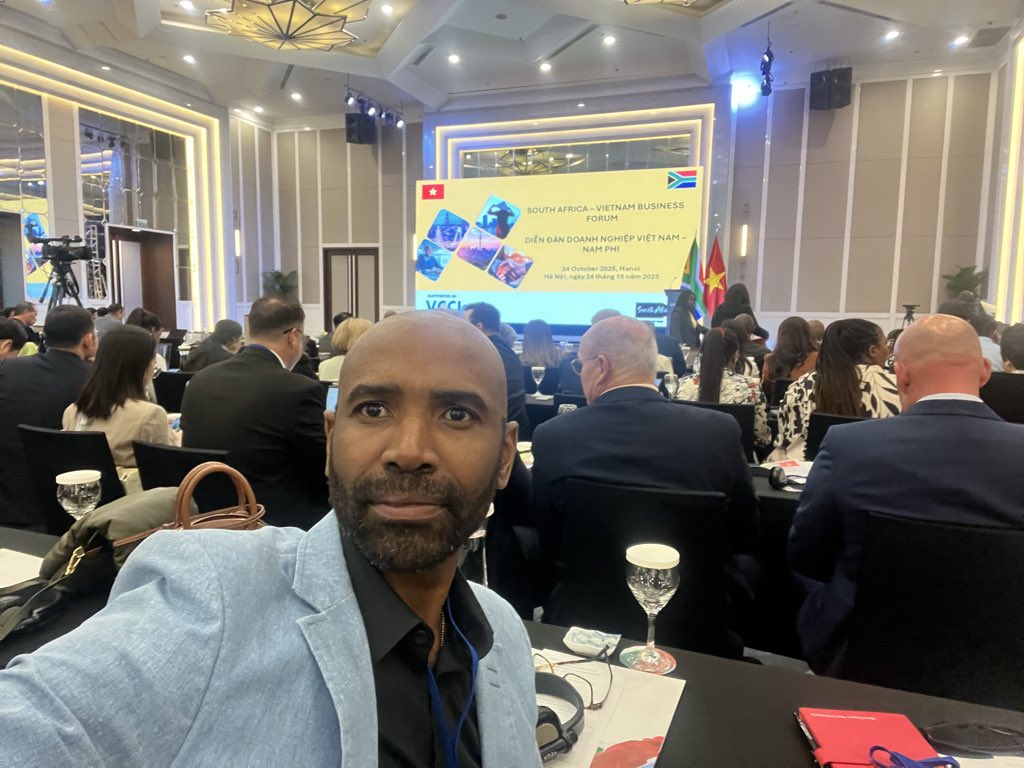 Honoured to represent 🇿🇦 BioMuti at the South Africa–Vietnam Business Forum in Hanoi, alongside President <a href="/CyrilRamaphosa/">Cyril Ramaphosa 🇿🇦</a> and ministers from both nations. 🇻🇳🌿

This engagement deepens bilateral cooperation — opening pathways for botanical innovation and Indigenous Knowledge
