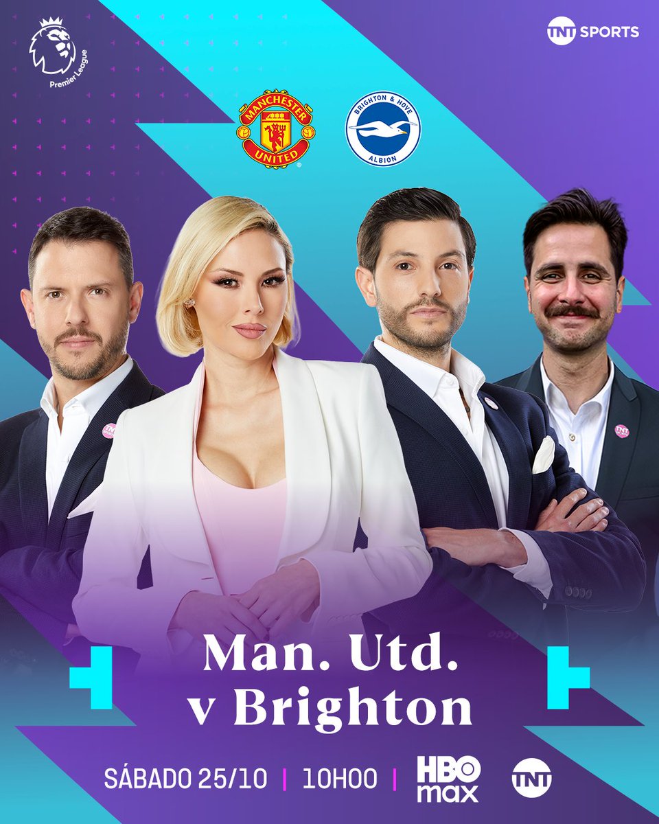 ¡Qué partido! 🔥

Con <a href="/MiroslavaMont/">Miroslava Montemayor</a>, <a href="/DanielBarba_/">Daniel Barba</a>, <a href="/PepedelBosque/">Pepe Del Bosque</a> y <a href="/fredcaldeira/">Fred Caldeira</a> 🎙️

🔱 <a href="/ManUtd/">Manchester United</a> 🆚 <a href="/OfficialBHAFC/">Brighton & Hove Albion</a> 🐦
🗓️ Sábado 25 de octubre
⏰ 10:00 h
📲 <a href="/StreamMaxLA/">HBO Max Latinoamérica</a>: bit.ly/4fYZ4aQ
📺 <a href="/TNTLA/">TNT™ América Latina</a>

#LaPremierEnHBOMax | #TNTSportsEnHBOMax