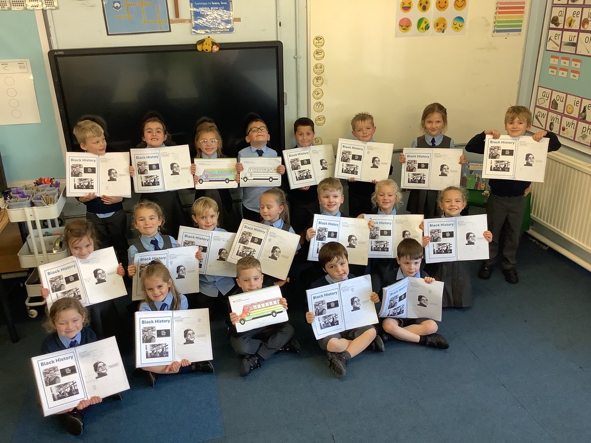 For Black History month we have been learning about Rosa Parks. Great work Y1! 🚌🚏