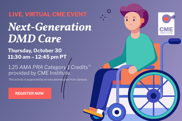 CMEInstitute's tweet photo. Get the evidence-based guidance you need to keep pace.
Join leading experts for Next-Generation DMD Care, a live CME on October 30. https://t.co/KAuNyrATuc https://t.co/j5uP6YZsOi