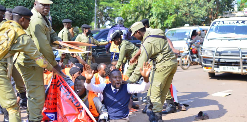 Fridays4FutureU's tweet photo. 12 young activists in Uganda have now spent over 80 days in prison. Their freedom has been denied, and their trial deliberately delayed, for protesting the EACOP projects.
The system is using prolonged remand as a tactic to criminalize activism and silence dissent. We demand their release. #FreeThe12Activists #StopEACOP
