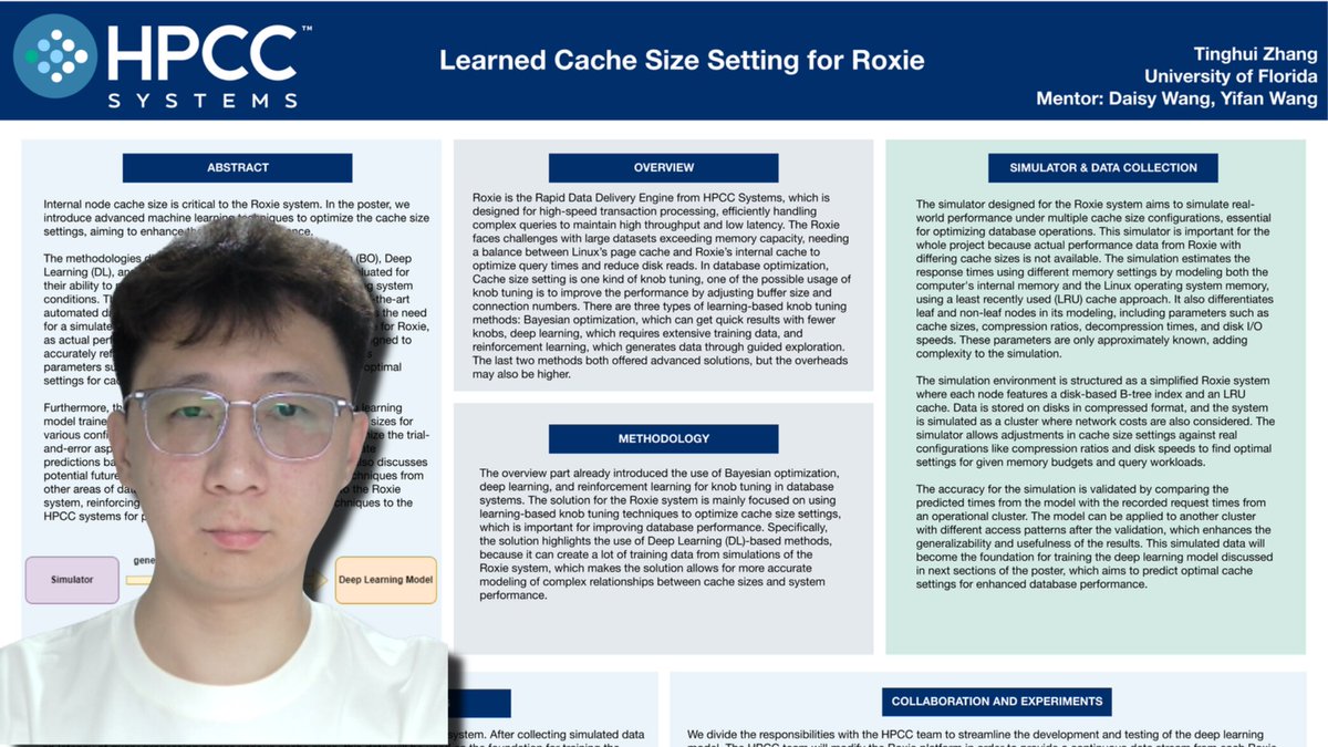 hpccsystems's tweet image. Kudos to Tinghui Zhang for pioneering cache optimization research in #HPCC Systems! Using Bayesian Optimization, Deep Learning, and Reinforcement Learning, his proposal boosts performance through smarter cache sizing. Learn more here: splr.io/6018shAus