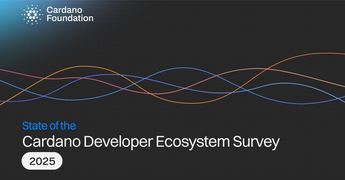 Cardano_CF's tweet image. Only one week left. ⌛️
Cardano devs: your input in this survey directly shapes Cardano’s future.
Take ten minutes to share your experience and help guide improvements to tools, libraries, and documentation across the ecosystem.
Take the survey now: …f-the-developer-ecosystem.cardano.org