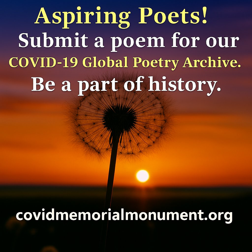 CovidMonument's tweet photo. Believing in the transformative power of words, the COVID-19 Monument of Honor, Remembrance, & Resilience has established a lasting platform for poets. We welcome submissions that speak to the Monument’s mission, the COVID-19 pandemic, or highlight the broader aspects of epidemics, from antiquity to the present. Visit our website for guidelines, and become a published poet!  https://t.co/y34dU9iDga  #poetrycommunity