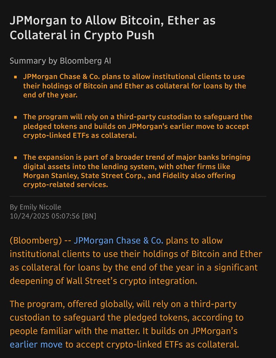 Bitcoin is pristine collateral

Recapitalize your personal balance sheet on bitcoin 

The banks are coming