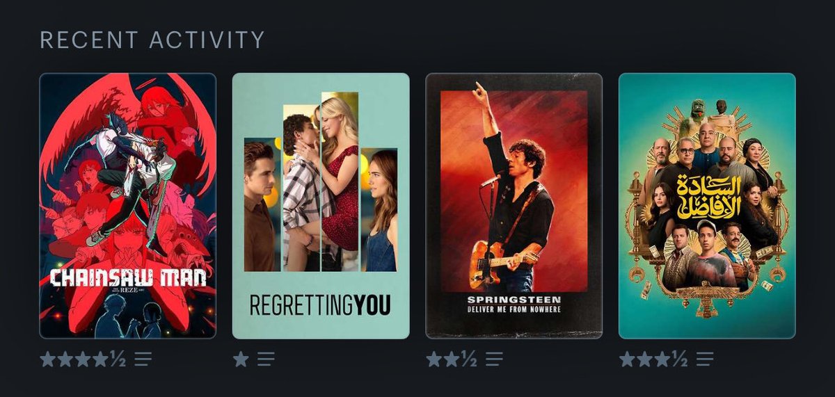 لأول مرة ال last 4 كلّهم شفتهم في السينما وفي ظرف يومين بس

فيلم كوميدي عبَثي مليان ضحك، musical biopic متوسّط شفنا زيّه كتير قبل كدة، زِنا خام، وواحد من أفضل أفلام السنة واللي بعتبره من أحسن الأفلام اللي شفتها ف حياتي بصرياً وإنتاجياً
