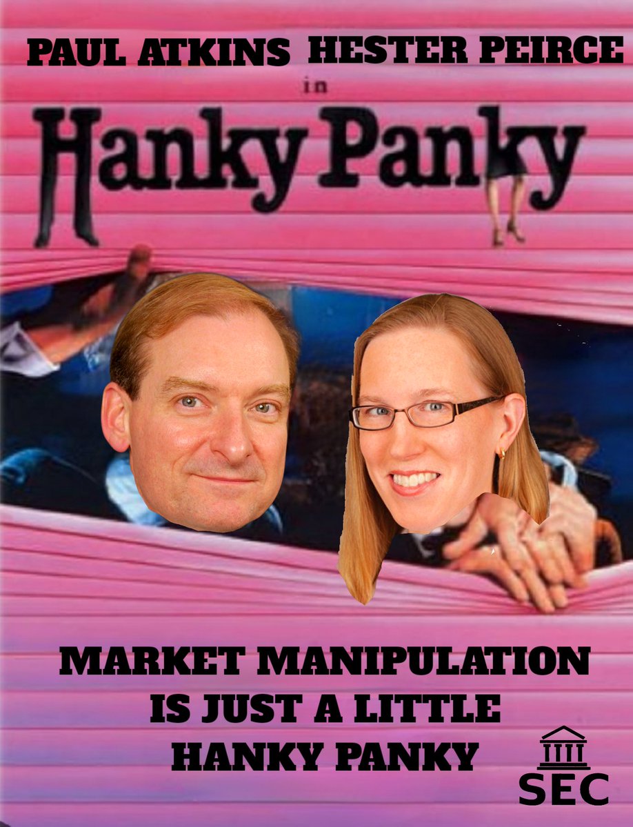 Stephanie 🇬🇧🇺🇸🦍 (@stephmase22) on Twitter photo 🙉🙈 HANKY PANKY IS THAT WHAT WE ARE CALLING IT 🤦♀️❓️
Market Manipulation is a very serious crime and <a href="/SECPaulSAtkins/">Paul Atkins</a> is calling it HANKY PANKY
Let's call it what it really is a
brutal rape and pillaged of the global publics pensions and savings.
Definition of Hanky PANKY 🙉🙈 HANKY PANKY IS THAT WHAT WE ARE CALLING IT 🤦♀️❓️
Market Manipulation is a very serious crime and <a href="/SECPaulSAtkins/">Paul Atkins</a> is calling it HANKY PANKY
Let's call it what it really is a
brutal rape and pillaged of the global publics pensions and savings.
Definition of Hanky PANKY