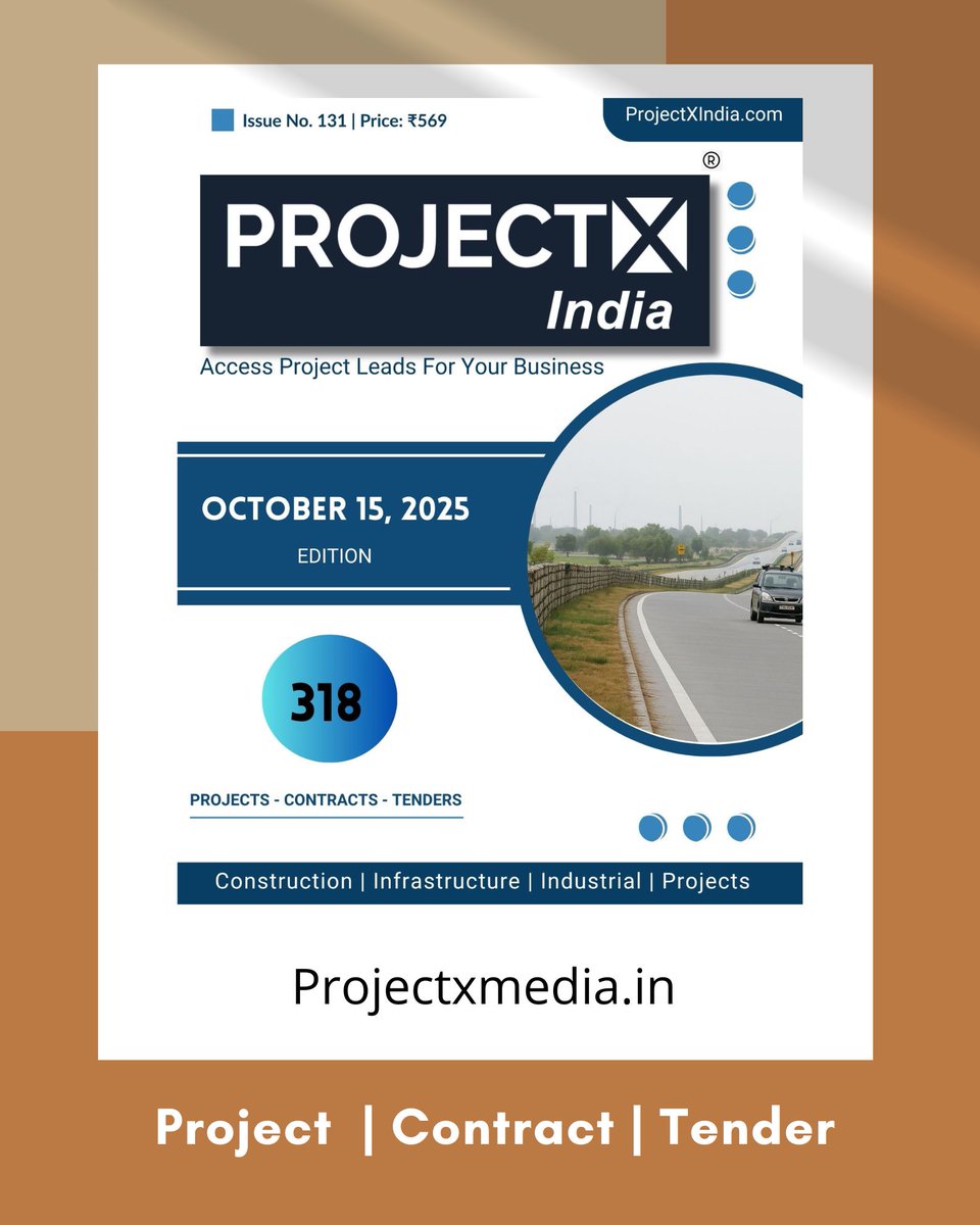 b2bprojects's tweet image. 🏗️ Explore 100+ New Projects Across India’s Construction, Infra &amp;amp; Industrial Sectors!
Get verified details, project insights, and opportunities — all in one place.
📘 Grab your copy today: projectxmedia.in
#NewProjects #ConstructionProjects #Projects @Get2knowIndia