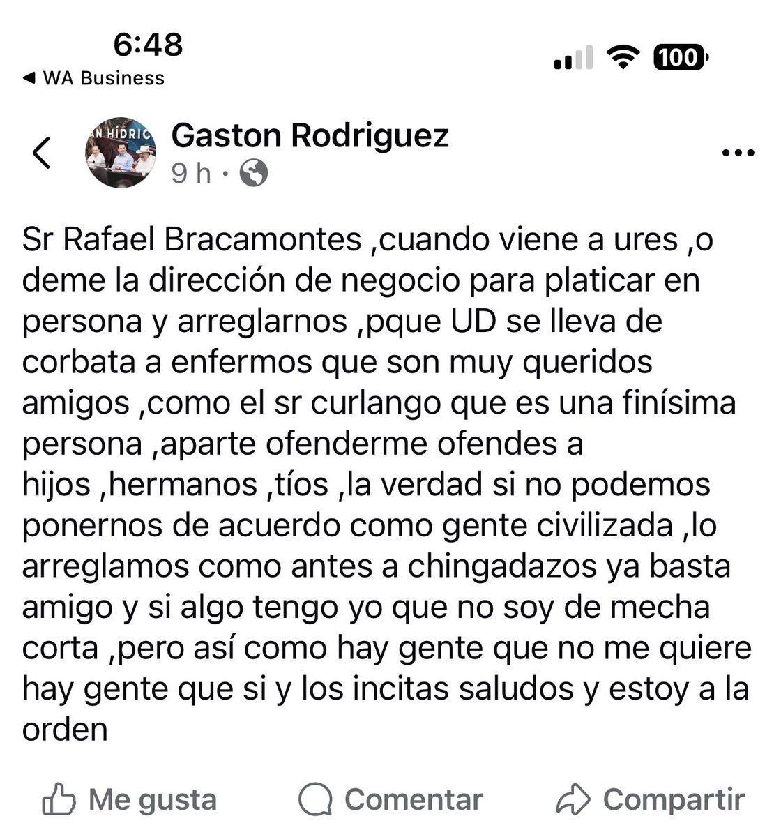 CPJannyBarrera's tweet photo. 😳 El actual Presidente de Ures, Sonora, Gastón Rodríguez, reta a golpes al Señor Rafael Bracamontes

“𝐬𝐢 𝐧𝐨 𝐩𝐨𝐝𝐞𝐦𝐨𝐬 𝐩𝐨𝐧𝐞𝐫𝐧𝐨𝐬 𝐝𝐞 𝐚𝐜𝐮𝐞𝐫𝐝𝐨 𝐜𝐨𝐦𝐨 𝐠𝐞𝐧𝐭𝐞 𝐜𝐢𝐯𝐢𝐥𝐢𝐳𝐚𝐝𝐚, 𝐥𝐨 𝐚𝐫𝐫𝐞𝐠𝐥𝐚𝐦𝐨𝐬 𝐜𝐨𝐦𝐨 𝐚𝐧𝐭𝐞𝐬 𝐚 𝐜𝐡𝐢𝐧𝐠𝐚𝐝𝐚𝐳𝐨𝐬” https://t.co/rKdVhtkEsl