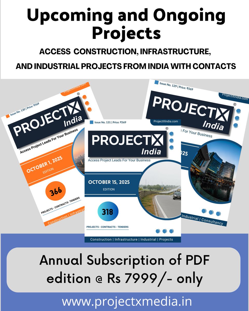 b2bprojects's tweet image. 🛠️ From Highways to Plants – 100+ Active Projects Waiting for You!
Access real-time data on new construction, infra, and industrial projects across India.
📘 Download ProjectX India: projectxmedia.in
#NewProjects #Infrastructure #ConstructionProjects @Get2knowIndia