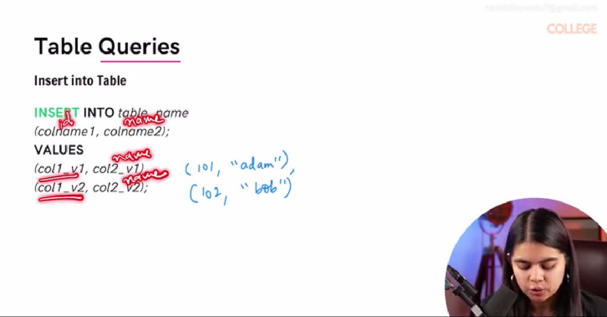 dibyendu2005's tweet image. 🎯 Day 50 of #100DaysOfCode
Halfway through the challenge! 🚀
Today I explored more of SQL 💾
💡 Learned:
🔹 Constraints & Key Constraints
🔑 Primary & Foreign Keys
🧩 INSERT INTO & SELECT commands
Databases finally starting to click 😎
#SQL #Database #WebDev #backenddevloper