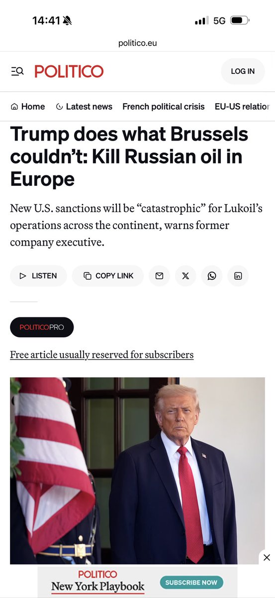 I commented for Politico on the latest U.S. sanctions and the EU decision to end Russian gas imports. A major step toward eliminating EU’s energy dependence on Russia. 🇪🇺🇷🇴🇺🇸

#Romania #EU #Energy #USA