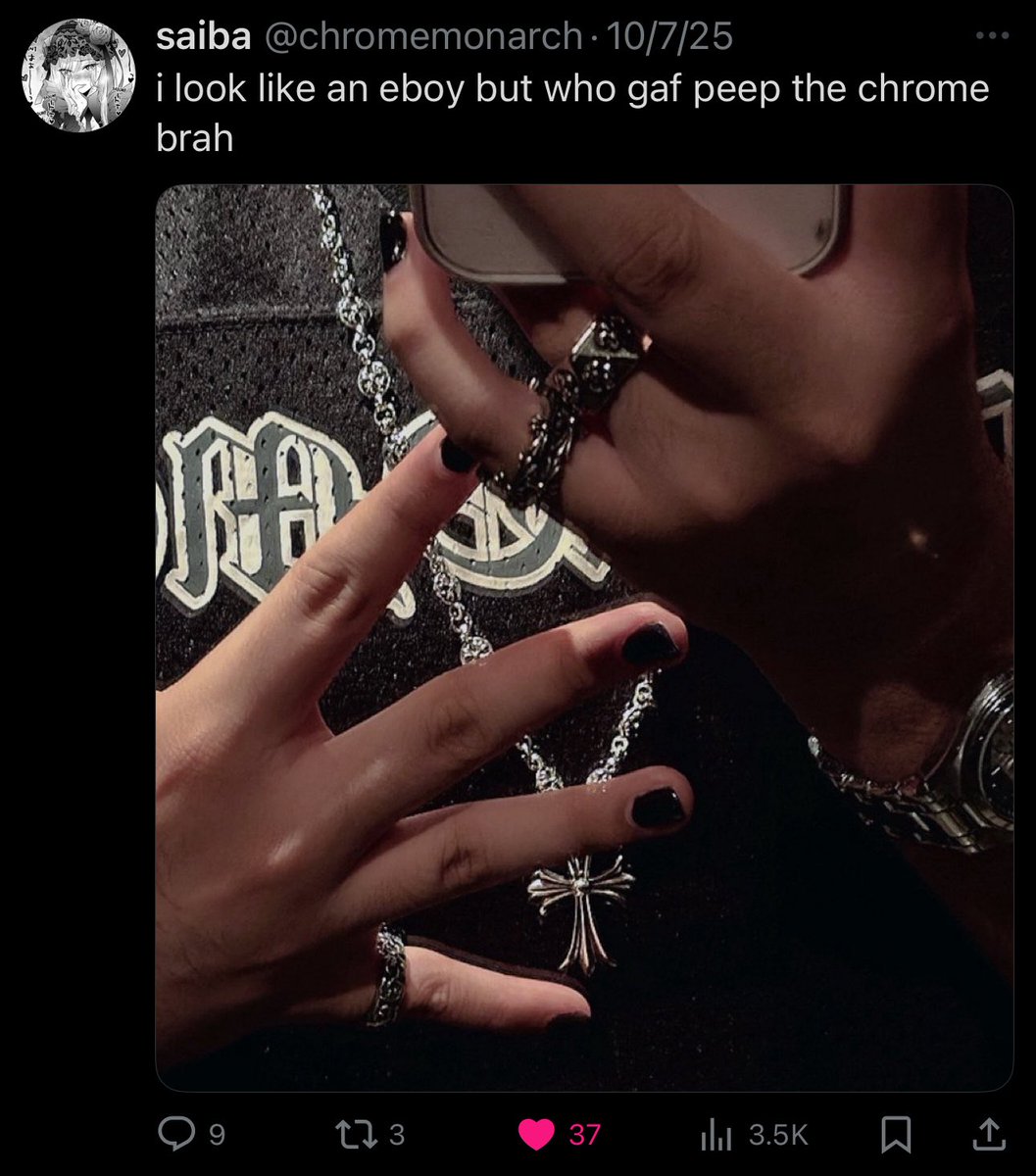 cinnamenhera's tweet image. saiba makes insane anime edits, is an fps pro player, owns multiple sports cars, is over 6ft, jacked, has a good sense of fashion and is insanely funny
somebody nerf this guy 😭😭