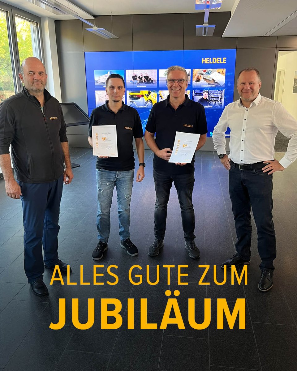 🎉 Herzlichen Glückwunsch an unsere Jubilare! 🎉
Auf viele weitere Jahre voller Teamgeist und spannender Projekte! 💪✨

Einige Jubilare konnten wir leider nicht auf dem Foto zeigen – gemeint sind selbstverständlich alle.
#Jubiläum #Danke #TeamSpirit