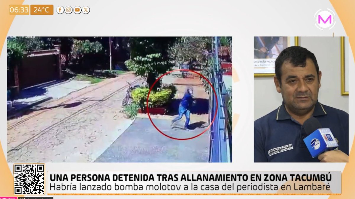 wilianDominguez's tweet image. |AHORA| Detienen al supuesto autor del ataque a la vivienda del periodista Aníbal Benítez del medio PDS digital. 
▪️El procedimiento se realizó durante el allanamiento de un inquilinato, donde fue aprehendido un hombre de 28 años, quien no cuenta con antecedentes penales.…