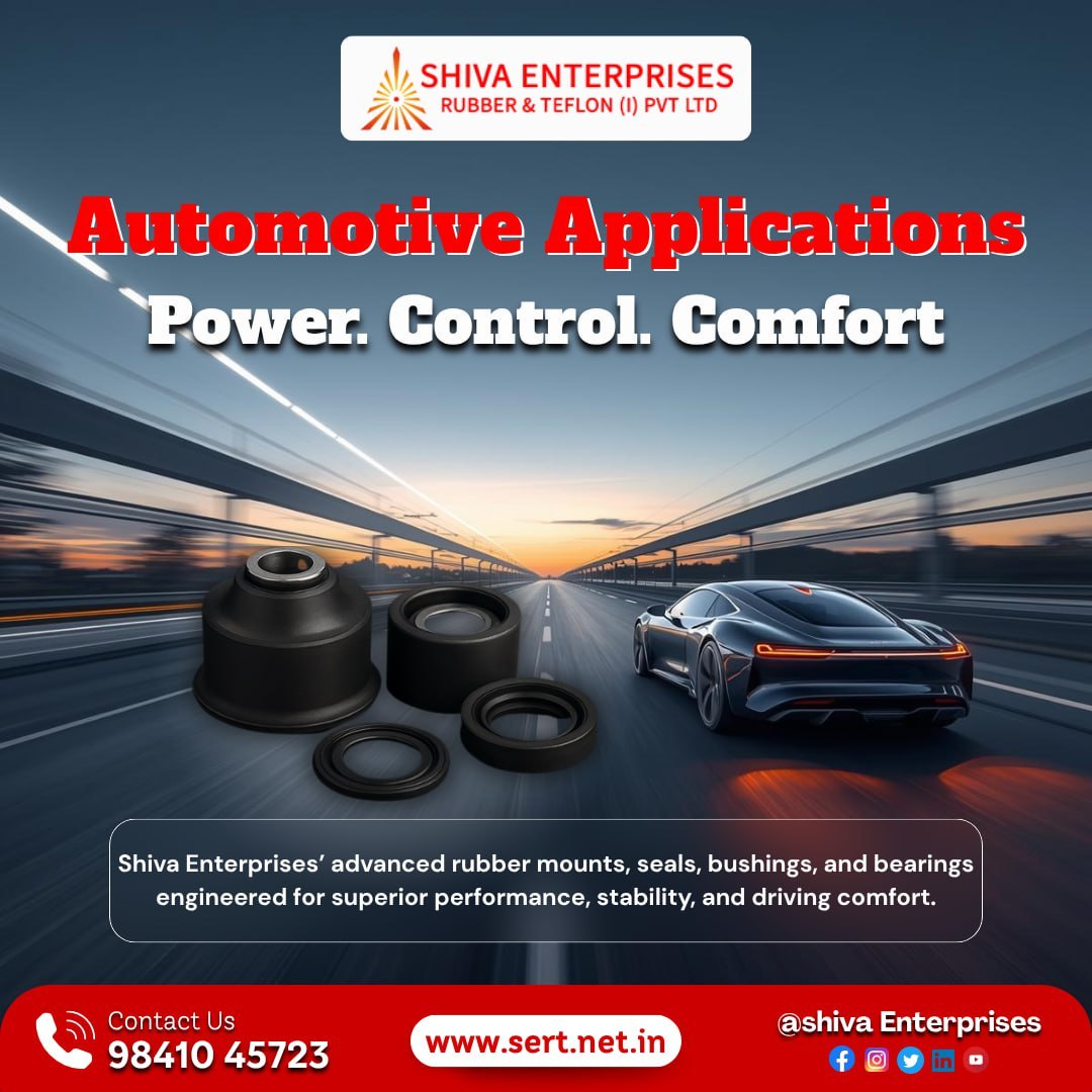 Shivachn01's tweet image. Drive with Power, Control &amp;amp; Comfort!

Shiva Enterprises’ rubber mounts, seals, bushings, and bearings ensure smooth, reliable, and long-lasting automotive performance.

📞 98410 45723 
🌐 sert.net.in

#ShivaEnterprises #AutomotiveExcellence #RubberSolutions