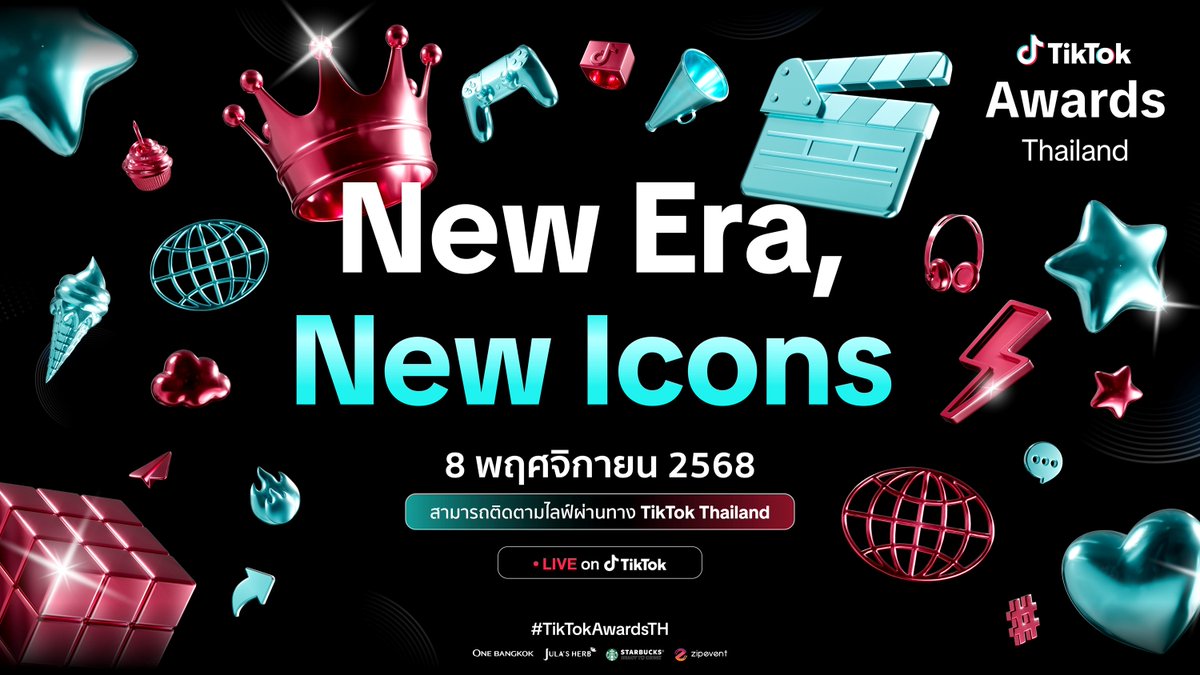The100ChannelT1's tweet image. เคาะแล้ว! TikTok  🎉📱✨
เปิดโผผู้เข้าชิงรางวัล TikTok Awards 2025
#TikTokAwardsTH #NewIcon 
 และ ลุ้นไปพร้อมกันผ่านไลฟ์สดในวันที่ 8 พฤศจิกายนนี้ ทางบัญชีทางการ TikTok: @TikTokTH 

ดูรายชื่อผู้เข้าชิงรางวัล Creator of the Year 👑 TikTok Awards Thailand 2025 ในภาพ และ…
