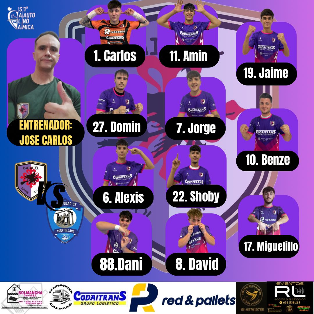 𝗖𝗢𝗡𝗩𝗢𝗖𝗔𝗧𝗢𝗥𝗜𝗔 

Empezando por el orden cronológico ⌚ de los partidos de mañana, os dejamos por aquí la 📝 de convocados del equipo filial #redpalletscodaitrans

📅 Sábado 25
⌚ 16:00 h
🆚 <a href="/d_puertollano/">C.D. Ciudad de Puertollano F.S.</a>
🏟️ David Córdoba 

A empezar la temporada de la mejor manera 💜