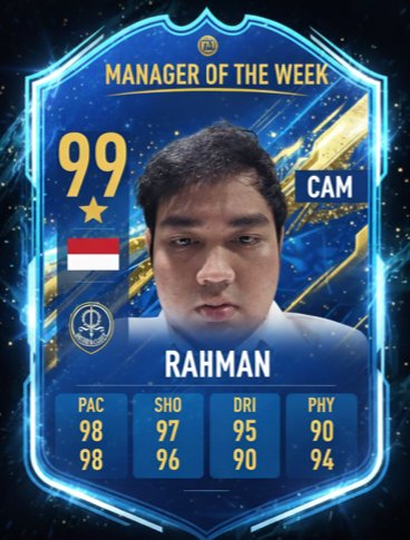 GW8 MOTW Batavia Crazy: <a href="/rahmanfitraa/">Rahman FP</a> 🔥
81pts all out with Wildcard Masterclass. +37pts extra dibanding tim sebelum WC 🤯
Walopun di bench ada poin nganggur dari Mukiele, tp overall tetap tinggi.
Mantap coach!

#GoBTC #FPL