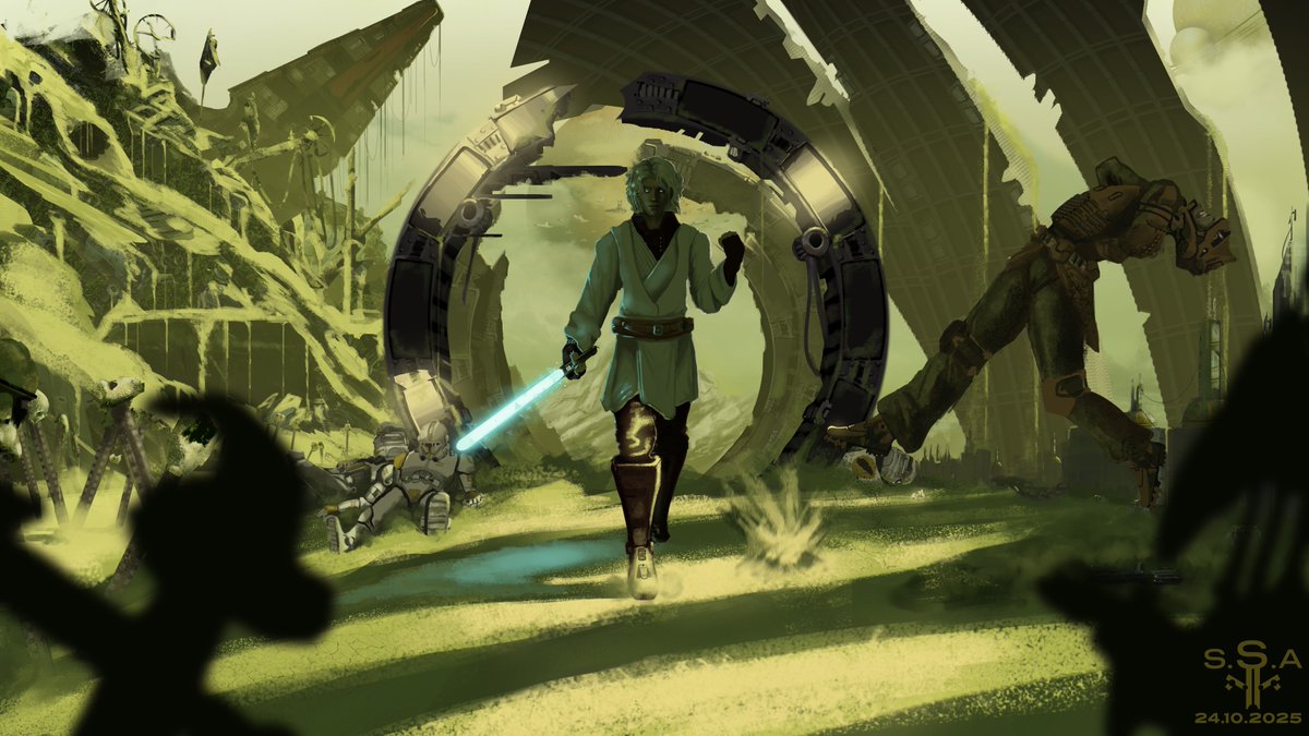 A Star Wars Commission I was hired to create. Took me much longer than I would like to admit, and my client did ask for a few revisions that undoubtedly made the final result THAT much better.  A wonderful client-10/10 would work for again.
#commissionsopen #digitalart #StarWars
