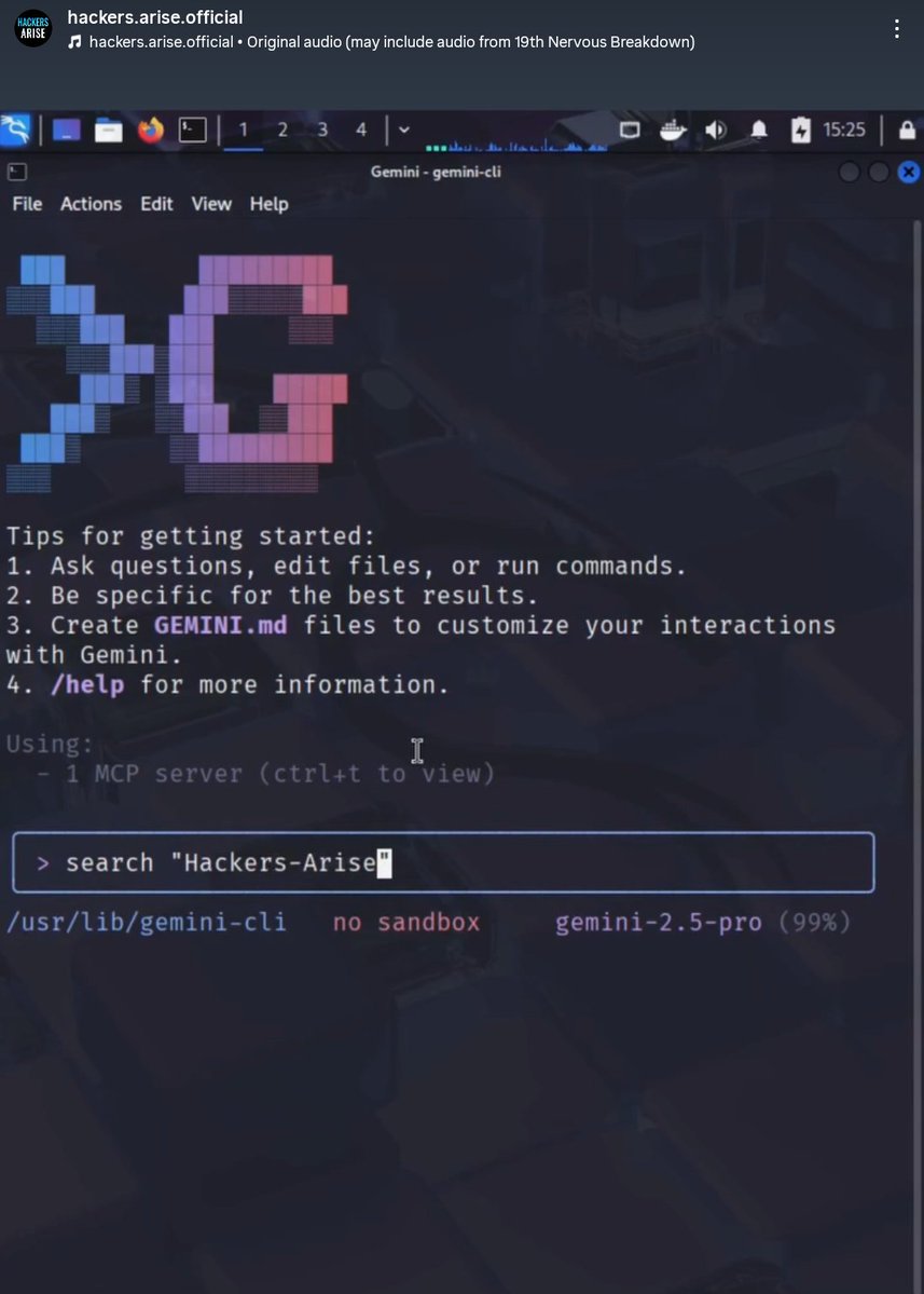 DI0256's tweet image. Use Gemini AI through the terminal and boost productivity with MCP!
Full video instagram.com/hackers.arise.…
@three_cube @_aircorridor