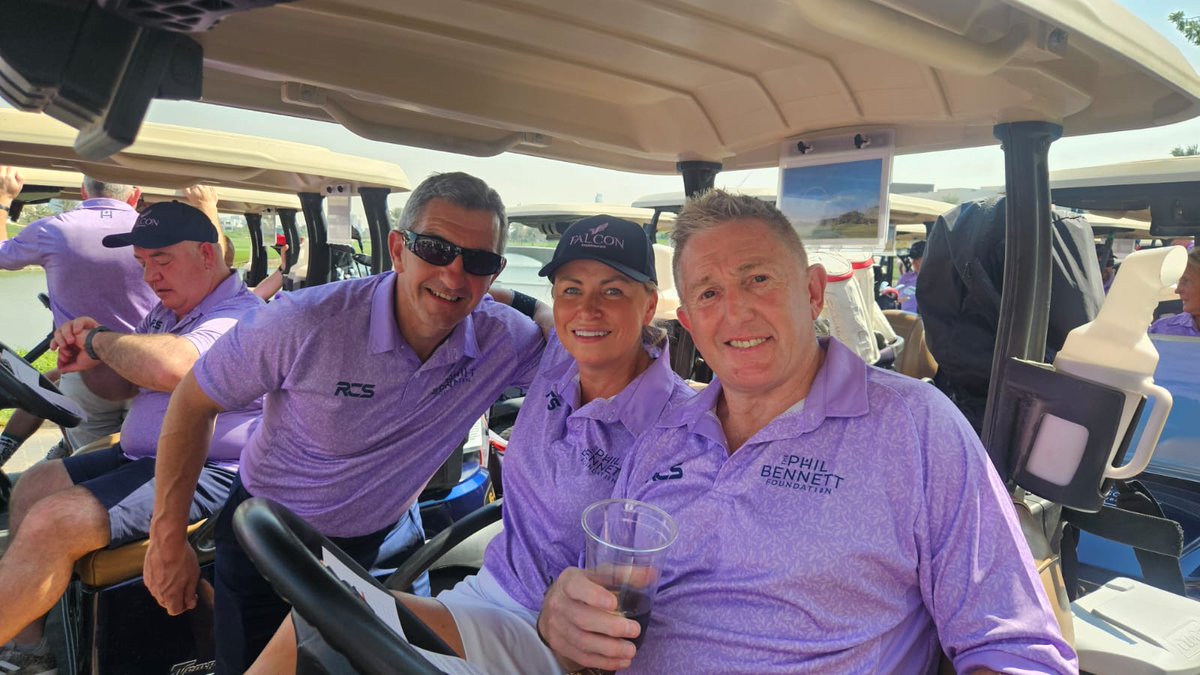 Missjulesdavid's tweet photo. Good start to the Phil Bennett Foundation golf day in Dubai https://t.co/zjGBHoAuEk