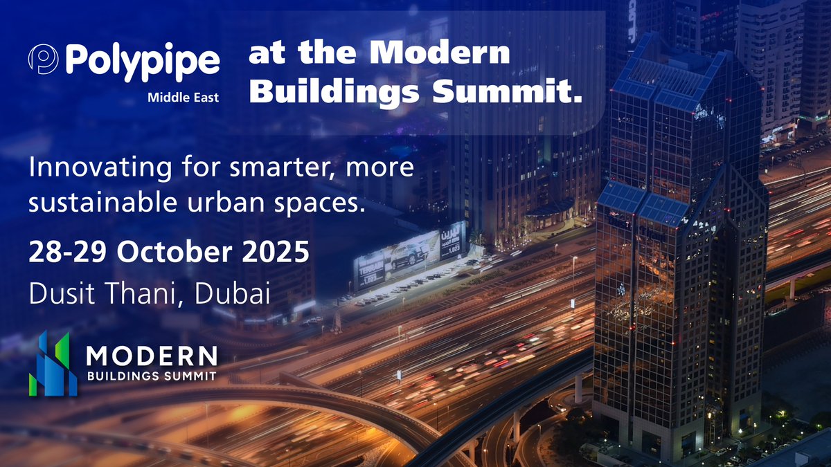 We’re excited to join the Modern Buildings Summit from 28–29 Oct at Dusit Thani, Dubai! 🏗️

Visit our stand to meet the Polypipe team and explore how our water management and drainage solutions are shaping safer, sustainable, modern buildings. 💧

👉 modernbuildingssummit.com/#register