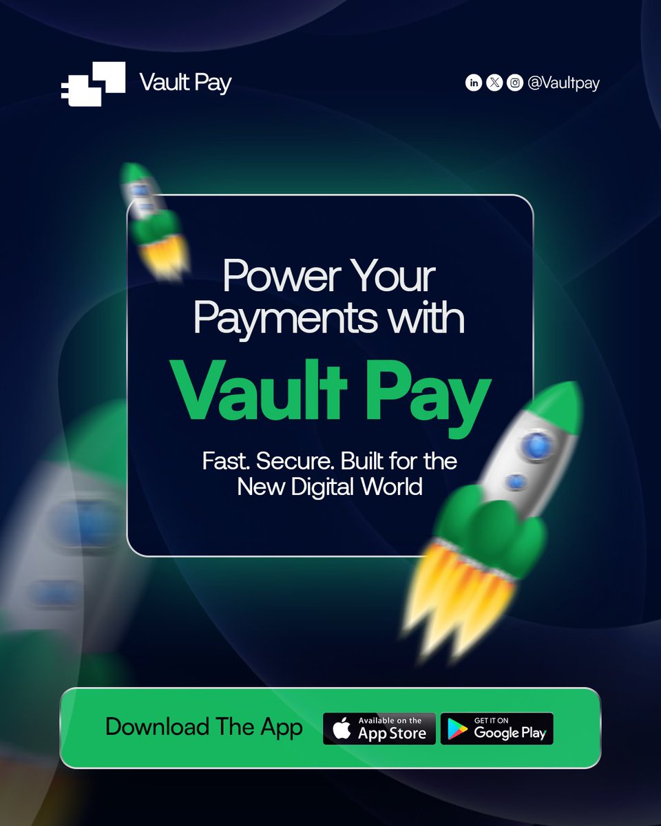 Chuksihesiaba's tweet image. Week 2 of my startups design challenge, 
Social media designs for vault pay a Fintech startup.
#startups #fintechstartups #buidinginpublic