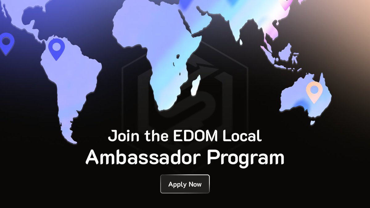 EDOM_Official_X's tweet image. 🌍 EDOM Local Ambassador Program is here!
We’re expanding globally and looking for passionate community leaders to represent EDOM in their countries.
💬 If you’re active, motivated, and love crypto — this is your chance to become an official EDOM Ambassador.
📍 Countries:…