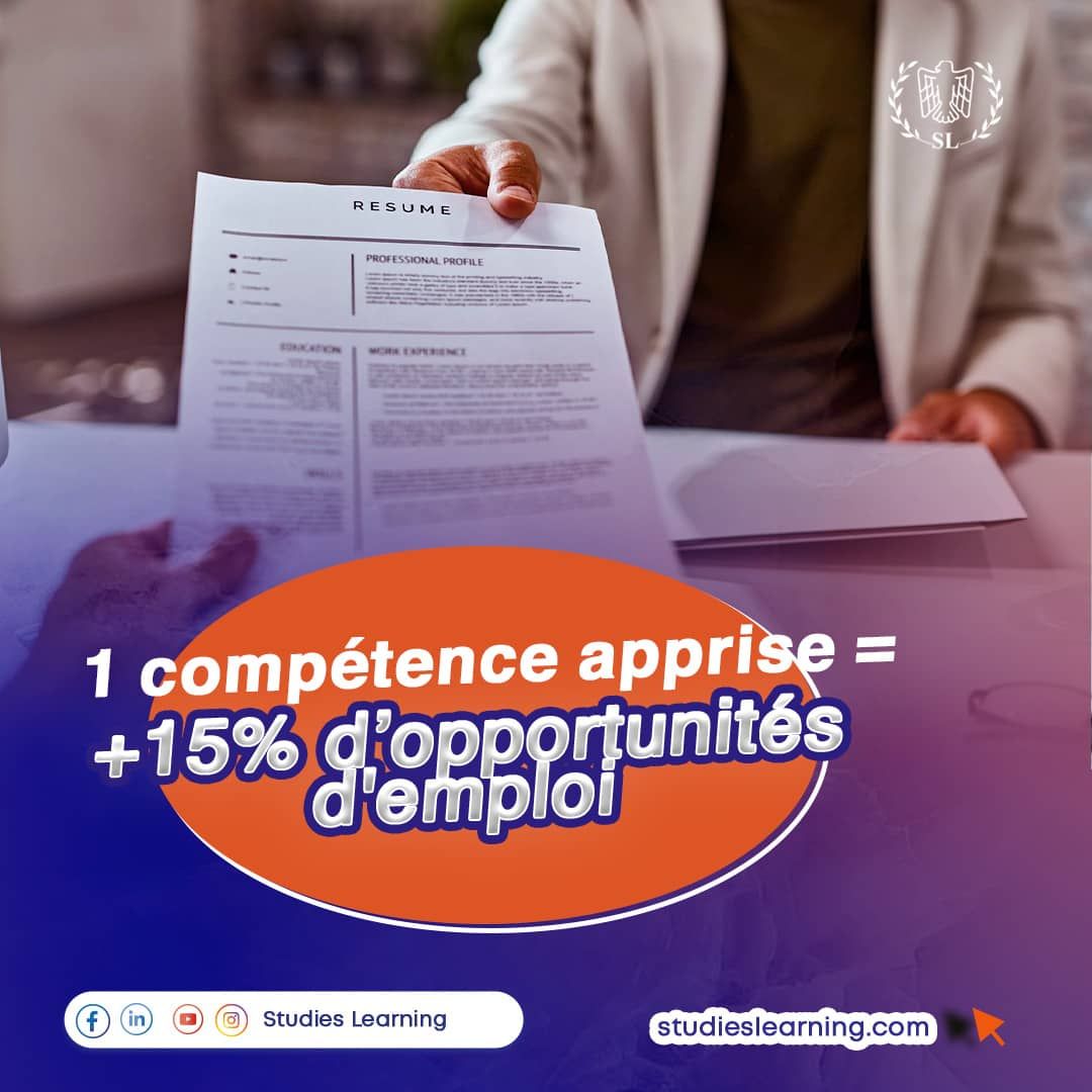 Studieslearn_In's tweet image. Ton CV peut changer avec UNE seule compétence.
+𝟏𝟓% 𝐝’𝐨𝐩𝐩𝐨𝐫𝐭𝐮𝐧𝐢𝐭é𝐬 𝐝’𝐞𝐦𝐩𝐥𝐨𝐢 𝐫𝐢𝐞𝐧 𝐪𝐮’𝐞𝐧 𝐚𝐣𝐨𝐮𝐭𝐚𝐧𝐭 𝐮𝐧 𝐧𝐨𝐮𝐯𝐞𝐚𝐮 𝐬𝐤𝐢𝐥𝐥. quelle compétence vas-tu ajouter ce weekend ? 
campus.studieslearning.com
#studieslearning #Emploi #Elearnig