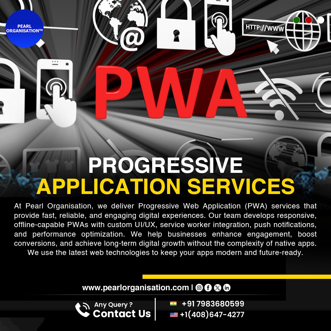 pearlorgs's tweet image. Boost your business with Pearl Organisation’s PWA solutions Fast, secure, and engaging web apps that work on any device online or offline.
.
.
🌐 pearlorganisation.com
📞 +91 7983680599 , +1(408) 647-4277
.
.
#PearlOrganisationReviews #PWADevelopment #WebInnovation