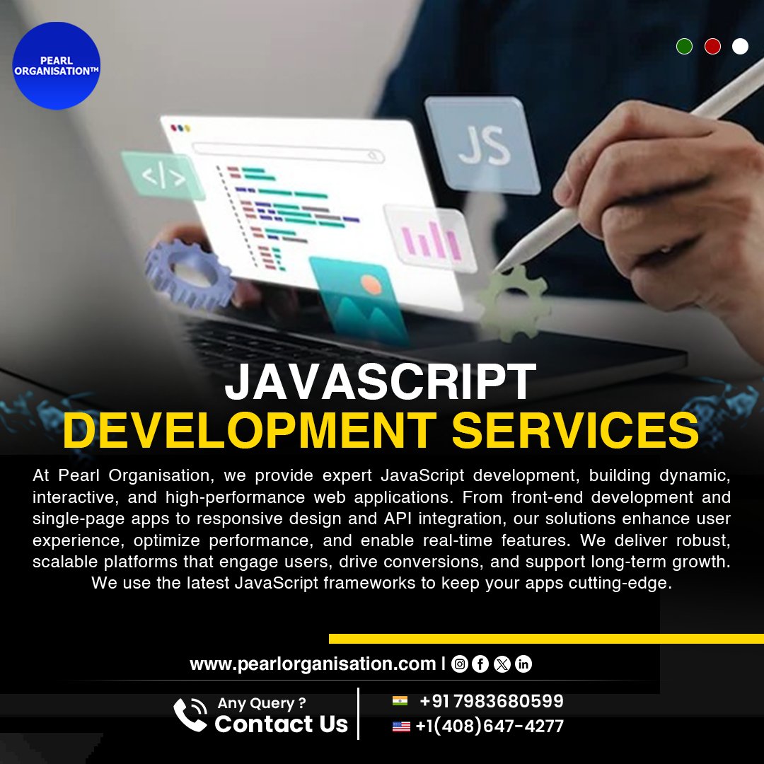 pearlorgs's tweet image. Upgrade your web apps with Pearl Organisation
Fast, interactive, and seamless experiences that engage users.
.
.
🌐 pearlorganisation.com
📞 +91 7983680599 , +1(408) 647-4277
.
.
#PearlOrganisationReviews #JavaScriptDevelopment #WebApps #InteractiveDesign #DigitalGrowth