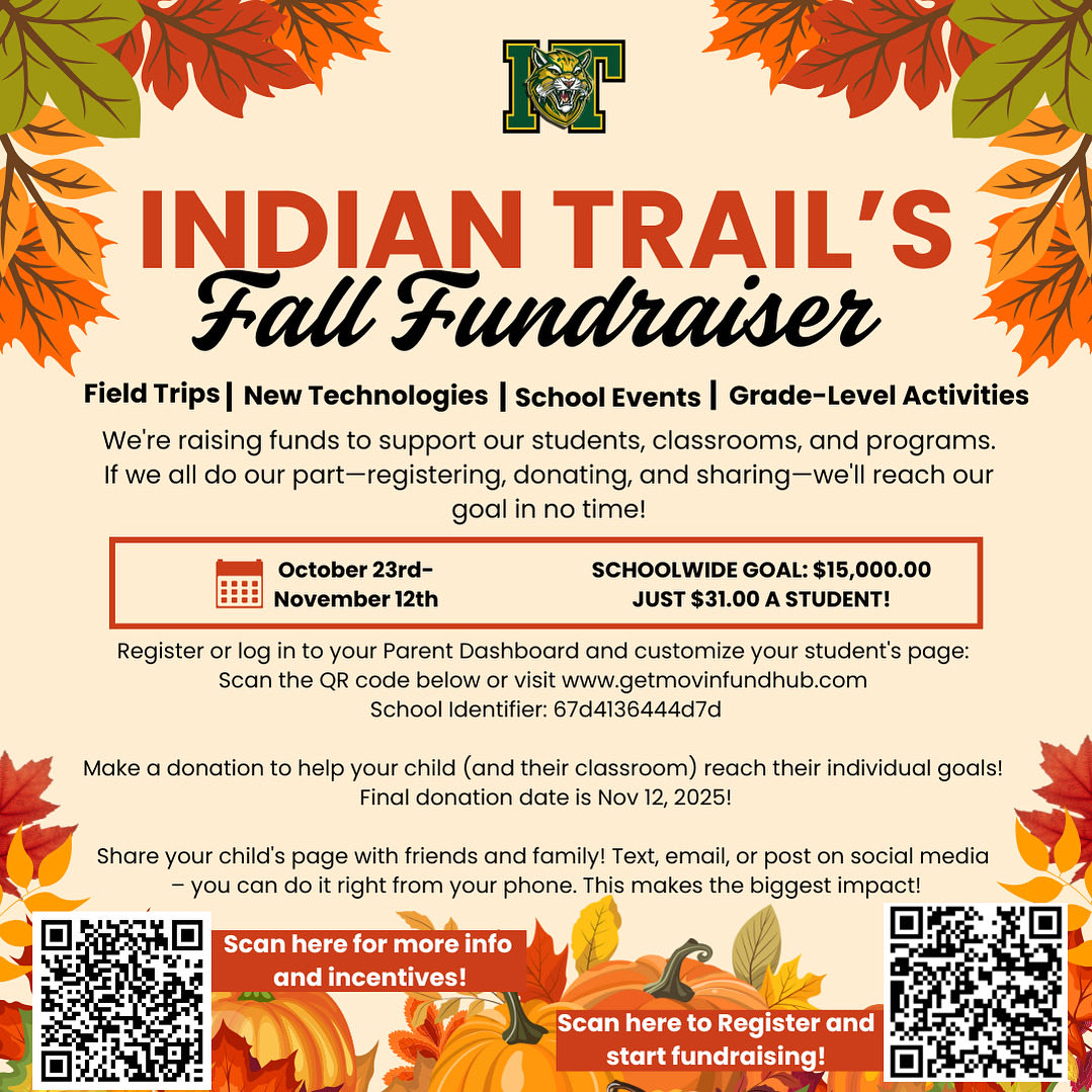 We kicked off our Fall Fundraiser this week! Be sure to register before Tuesday November 4th to get in on the fun!