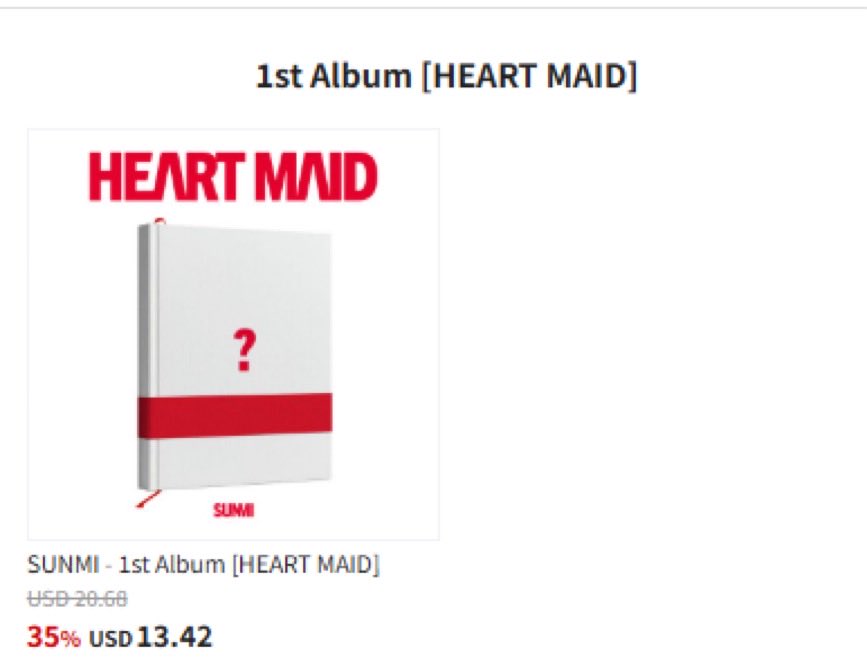 [#INFO] #Ktown4u (<a href="/Ktown4u_com/">Ktown4u_com</a>) X <a href="/Sunmi_Union/">Sunmi Union</a> Special Discount!

You can order Sunmi’s 1st album Heart Maid through FC LINK and get a 35% discount on the Ktown4u website until 2025.11.05 KST!

Fanclub Discount Link:
🔗(tinyurl.com/4tpz3dc7)

#SUNMI #선미