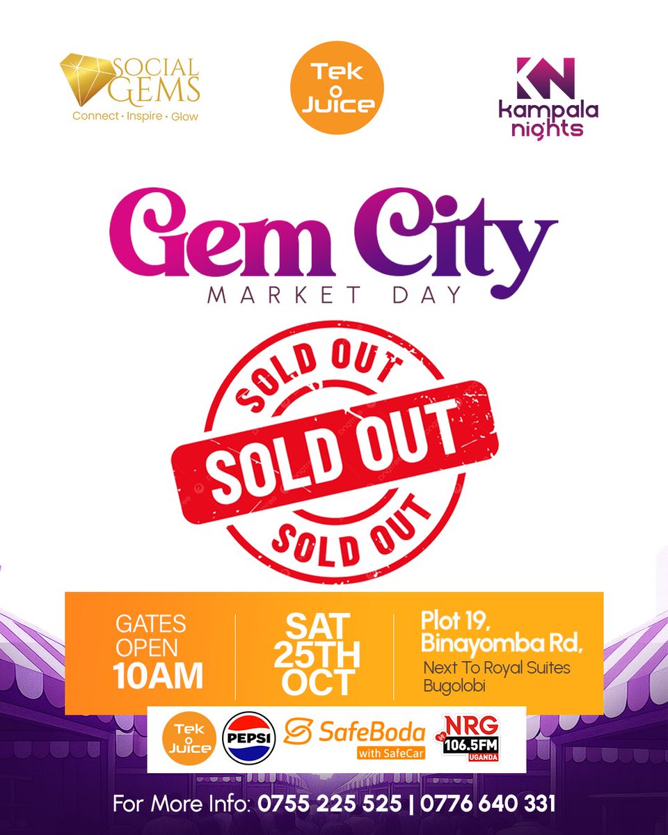 Grateful for all the vendors that are going be with us at our first market day event tomorrow. God bless 🙏🏾
We shall be waiting for you all. 

#GemCityMarketDay
