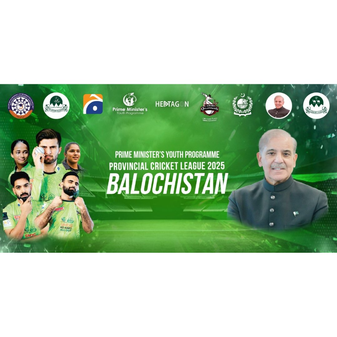 DigiSocialMed's tweet image. Prime Minister’s Youth Programme: Provincial Cricket League 2025 (Balochistan)

🔥 Cricket fever takes over Balochistan!
The Prime Minister’s Youth Programme – Provincial Cricket League 2025.
#PMYouthProgramme #CricketLeague2025 #BalochistanCricket #LahoreQalandars #HECPakistan