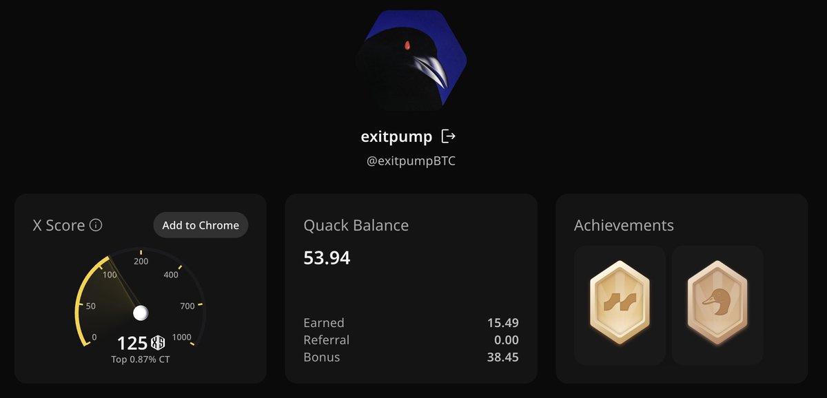 exitpumpBTC's tweet image. gm @wallchain quackers, is this new kaito? 
Invite link if anyone decides to join: quacks.app/?ref=exitpumpB…
