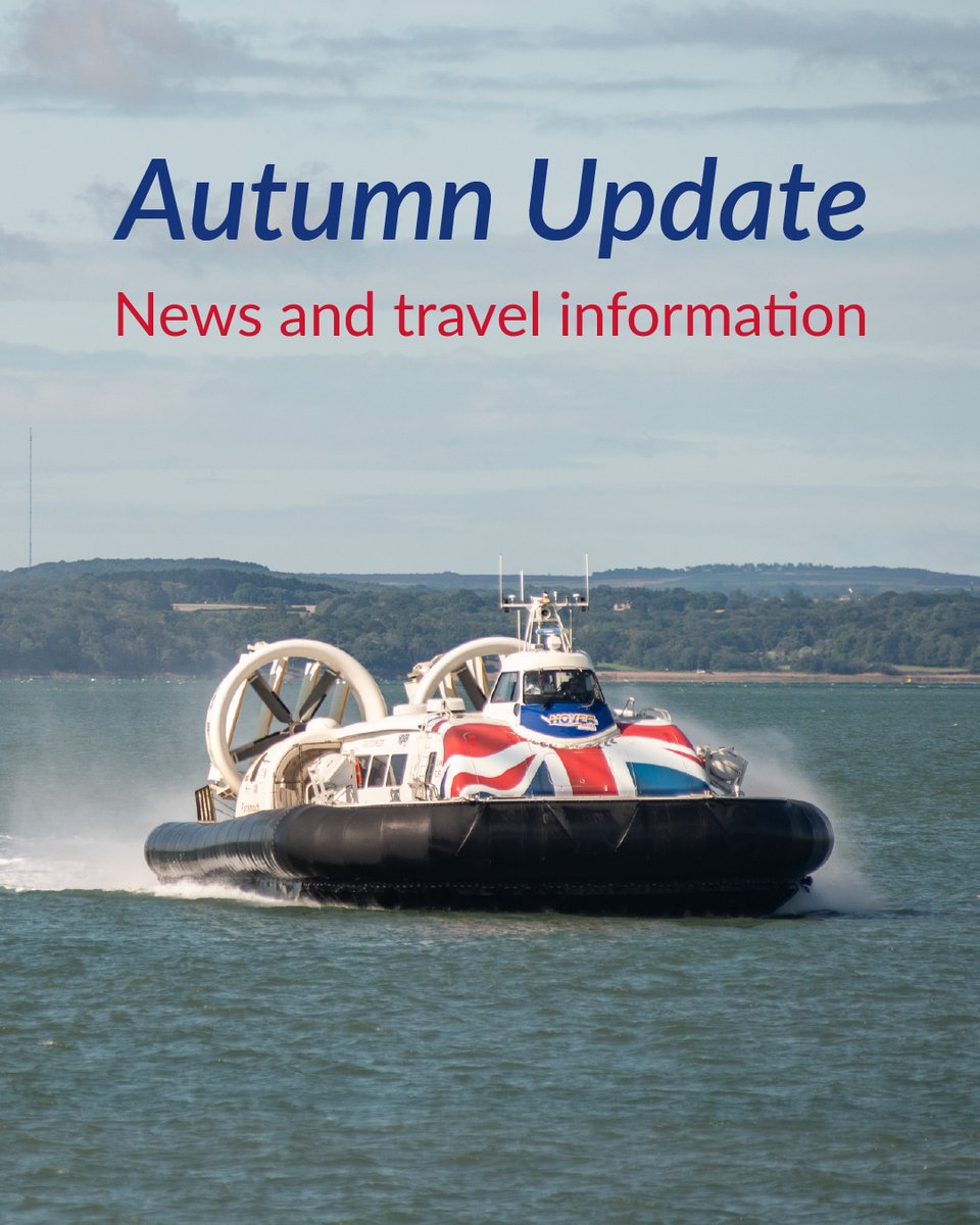 Our Autumn update is here! 🍁

Catch up on the latest Hovertravel news, upcoming events, and travel information to help you plan your journeys across the Solent.

🔗 hovertravel.co.uk/company-update