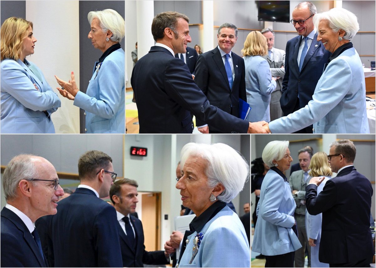 Lagarde's tweet image. I welcome the strong statement from EU leaders at last night’s #EUCO on: 
🇪🇺Strengthening the euro’s international role 
🇪🇺Completing the banking union and deepening integration in capital markets 
🇪🇺Completing legislative work and accelerating preparations on the digital euro