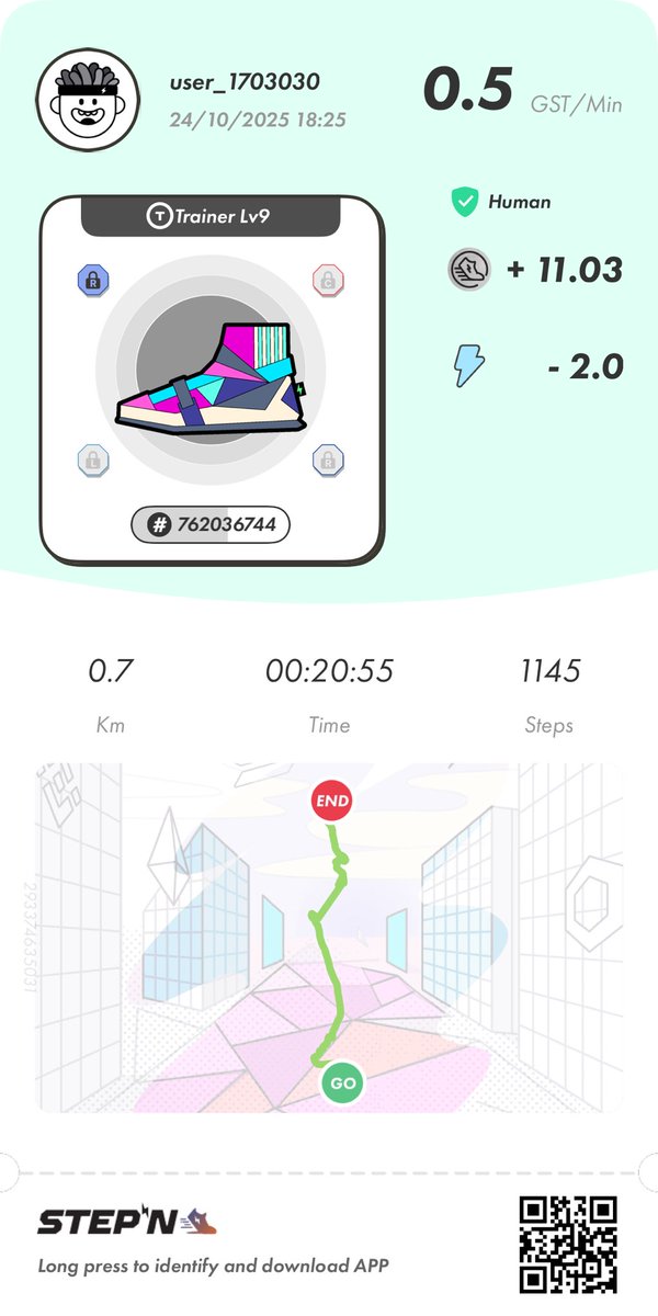 loooootso's tweet image. #stepn 오랜만에 다시 해보자 쥐똥이라도 벌자