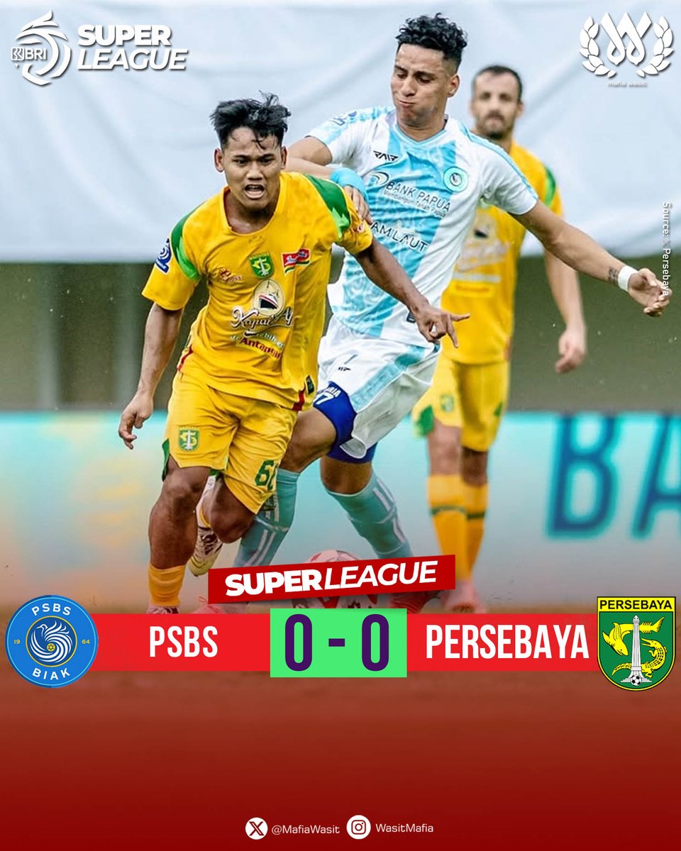 MafiaWasit's tweet image. PSBS Sleman berhasil ditahan imbang ama Persebaya