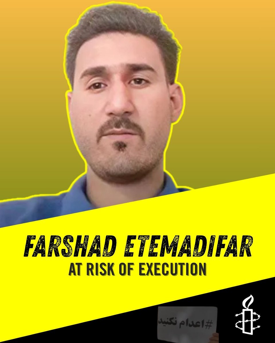 Scores of people in Iran, including Farshad Etemadifar, are at risk of execution after grossly unfair trials &amp; convictions on politically-motivated charges by Revolutionary Courts. Iranian authorities must halt all executions now! #نه_به_اعدام 
amnesty.org/en/documents/m…