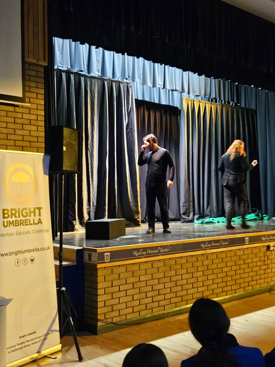 All of Y9 had a wonderful time at Bright Umbrella's production of "Macbeth" yesterday, facilitated by the English Department. Just in time to get everyone in the mood for Halloween 🎃 <a href="/stgensAP/">Cathy Austin</a>