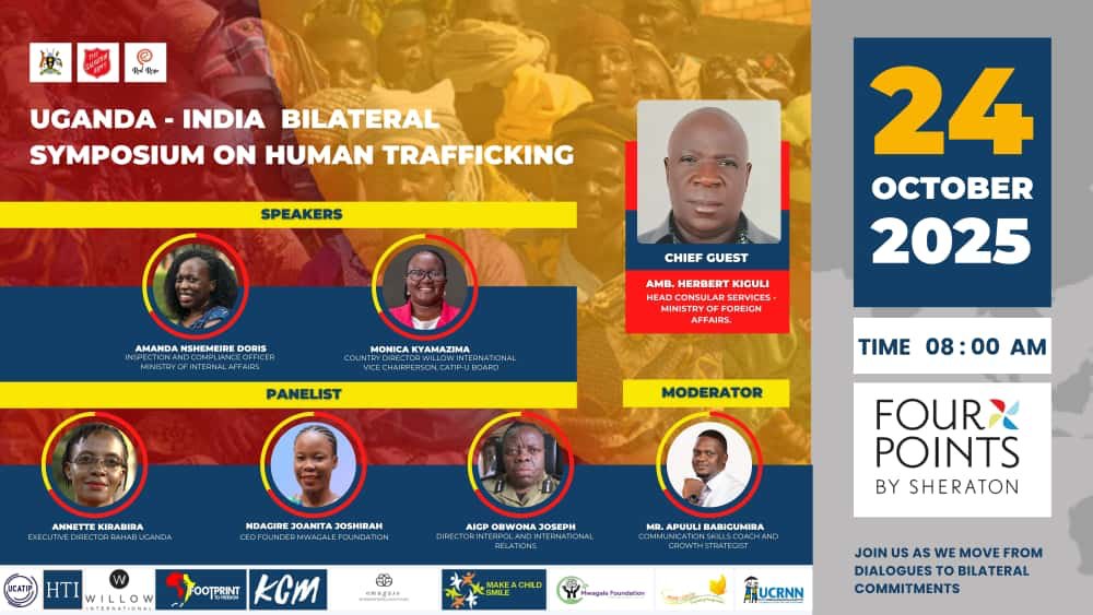 Follow the Uganda- India Bilateral Symposium on Human Trafficking is underway. Follow the engagement LIVE via youtube.com/live/lUbFdRHPb…. 

#EndHumanTrafficking