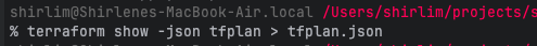 shirlenelss's tweet image. Taking a breather, celebrating tiny wins on migrating a standalone to AWS, shaping the project, bit by bit. Today, digging into pipeline using terraform output.
Here's a useful command to convert terraform binary to json  (eyeball validation!)
#devopspipeline #terraform #AWS