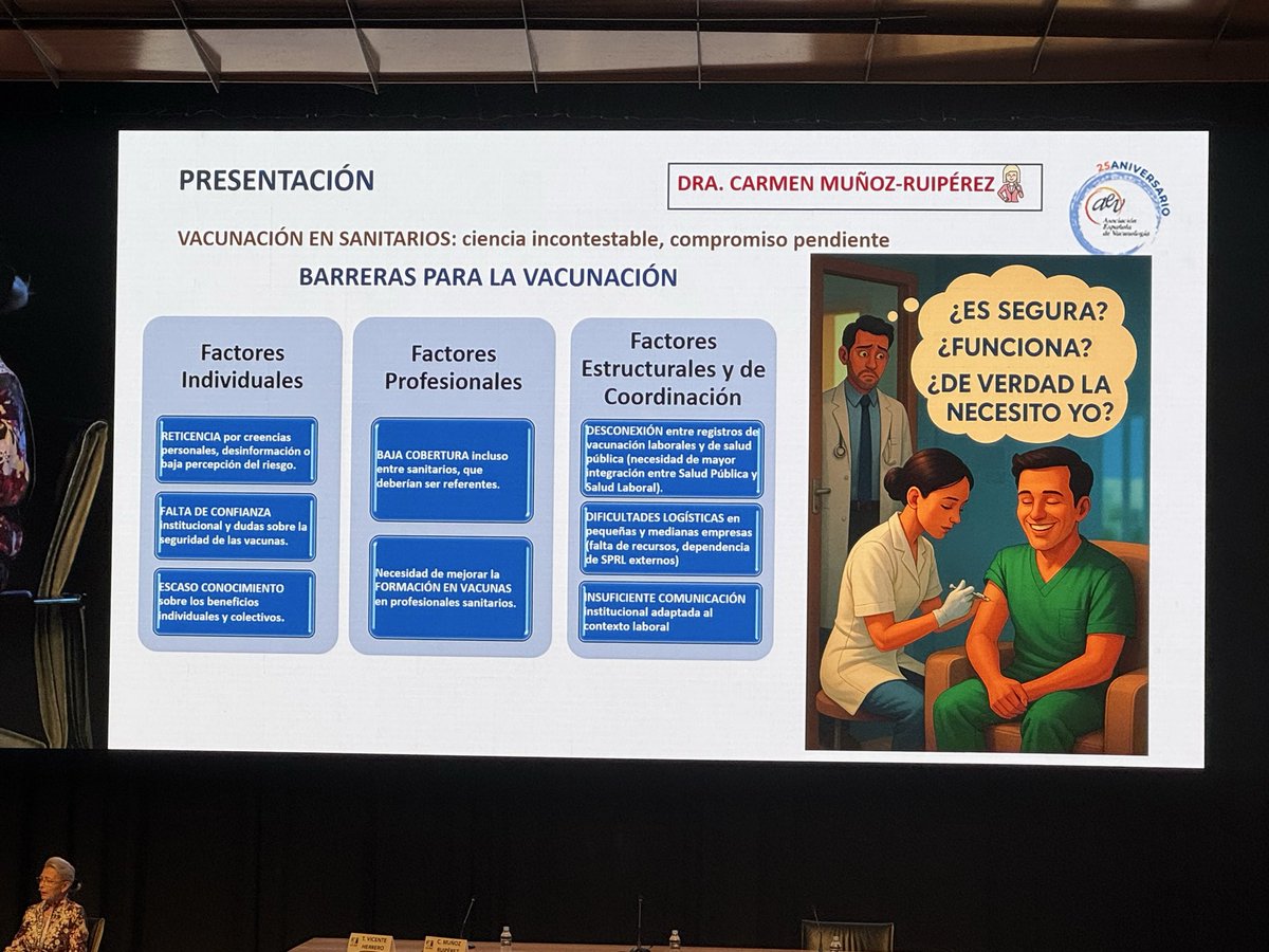 La evidencia es clara y la recomendamos porque salva vidas. Vacunarnos nosotros también es un acto de coherencia y de cuidado hacia quienes atendemos. #Vacunación #AEValladolid25