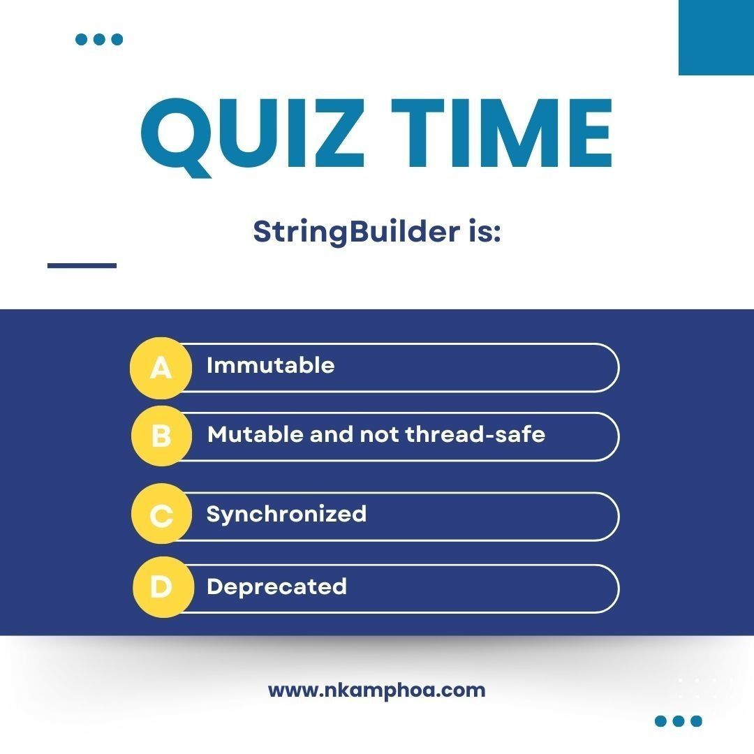 nkamphoa's tweet image. Answer in the comments. 
 #Java #InterviewPrep #BackEnd #Coding #Programming