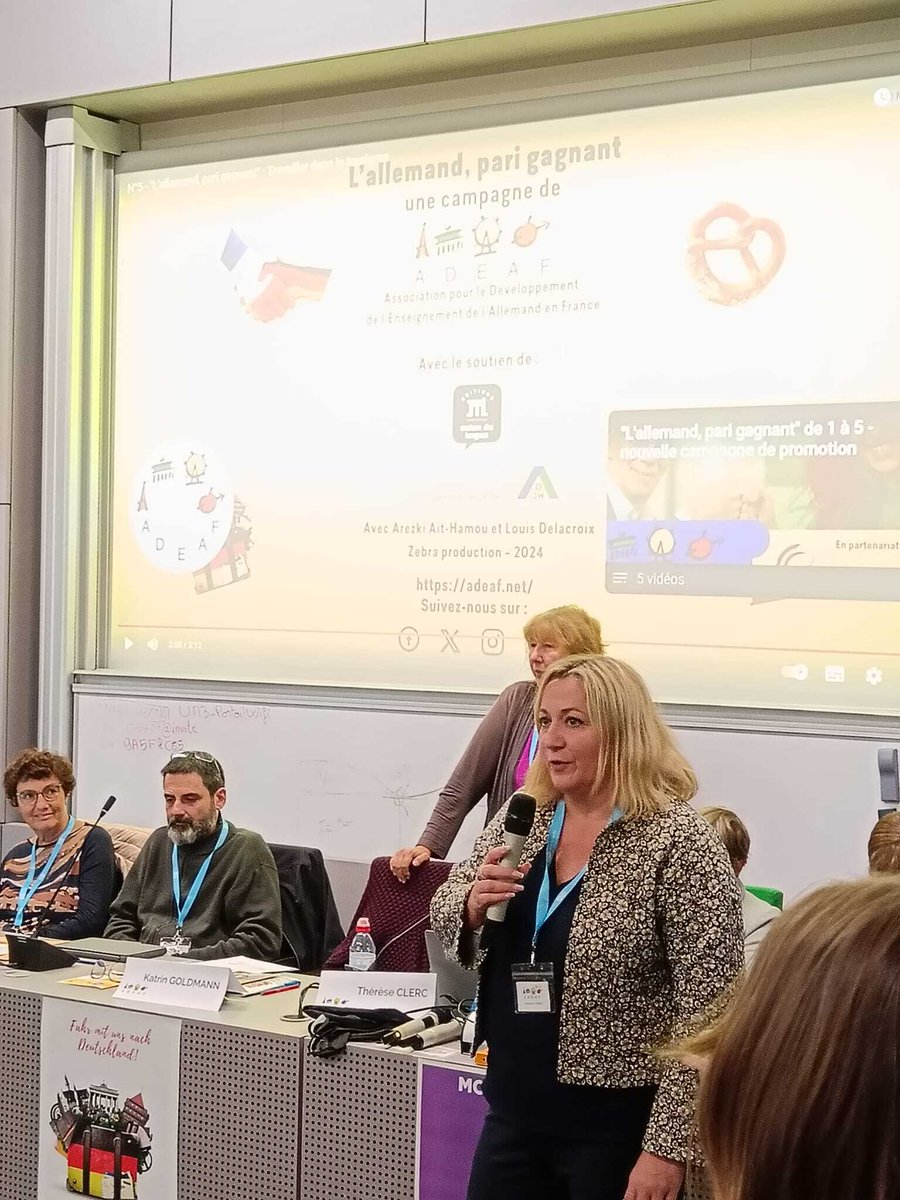 L’allemand, pari gagnant ! ✨
Notre responsable des voyages scolaires, Stéphanie Lembret, a eu le plaisir de représenter l’association MIJE au congrès annuel des germanistes à Montpellier, organisé par l’ADEAF. 
#ADEAF #MIJE #Voyagescolaires