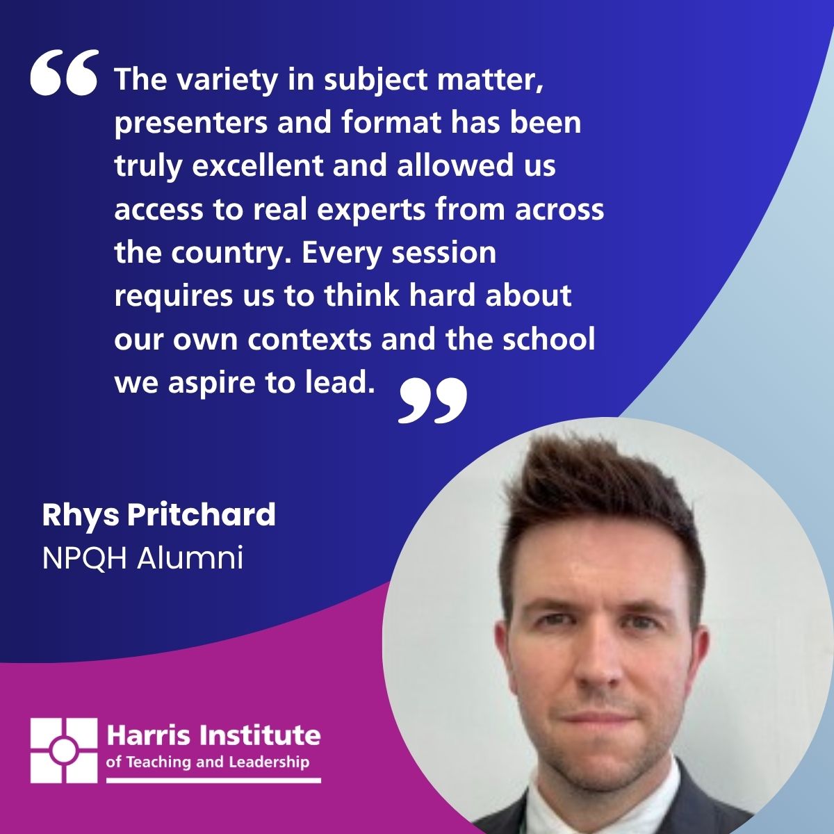Here’s what Rhys Pritchard has to say about our NPQH programme.

The NPQH gives aspiring headteachers expert guidance, collaboration and real leadership insight.

🌟 One cohort only – November 2025.
🔗 Apply now: orlo.uk/fJonb

#NPQH #SchoolLeadership