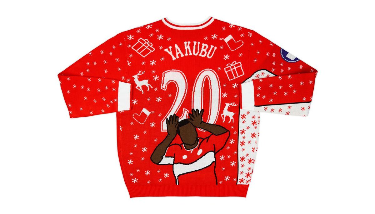 classicshirts's tweet photo. 🎅🎄🎁⛄

The next new design to be revealed is our Yakubu #20 Snow Christmas jumper!

Dropping at 12pm (UK Time) on October 29th. https://t.co/WfzzC9mX2W